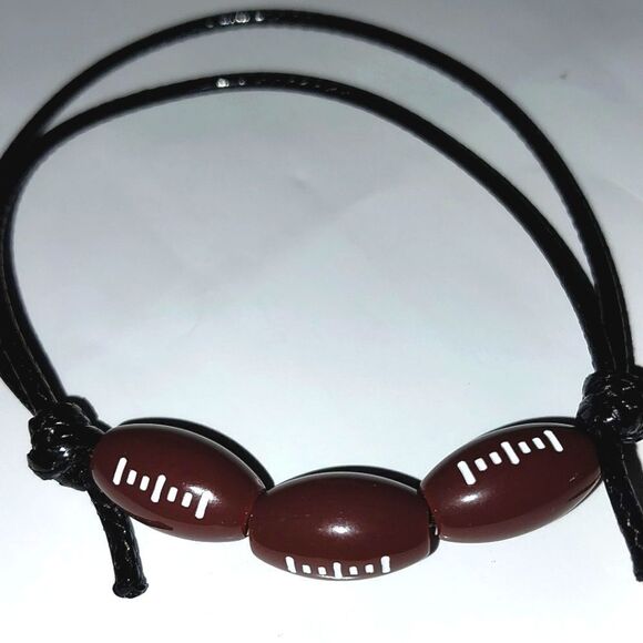 Unisex kids' football adjustable charm bracelet - Picture 5 of 5